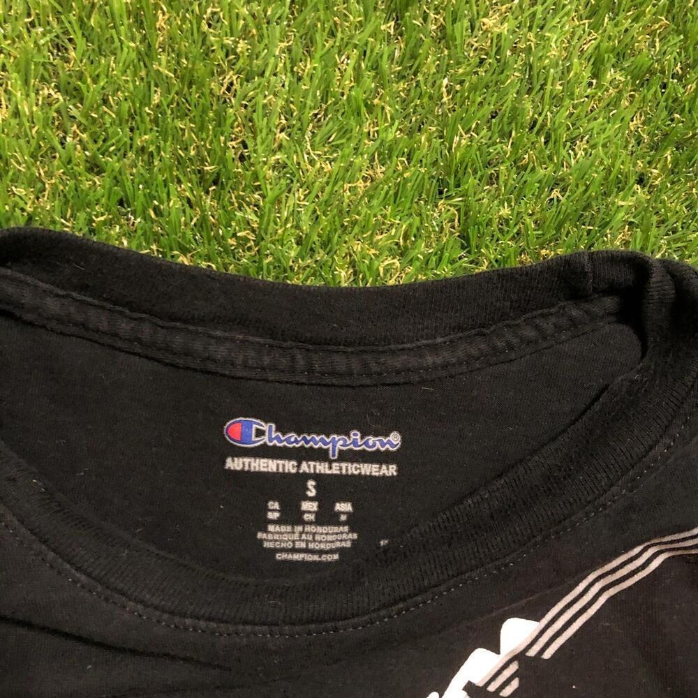 Champion Logo Graphic Tee with Sleeve Embroidery - Picture 4 of 4